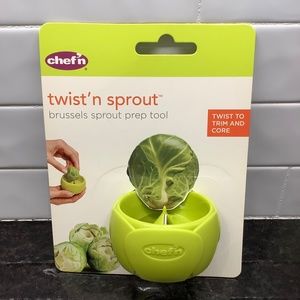 chef'n Twist'n Sprout Brussels Sprout Prep Tool Stem Core Trimmer Remover Gadget
